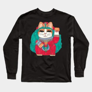 Cleocatra Lucky cat Long Sleeve T-Shirt